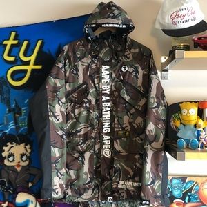 Camo Aape By A Bathing Ape Zip Up Jacket Size XL
